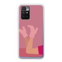 Pink boots: Xiaomi Redmi 10 Transparant Hoesje