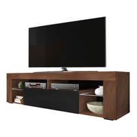 Tv meubel - Walnoot/Zwart - Bianko - 140x50,5x35 Tv meubel - Walnoot/Zwart - Bianko - 140x50,5x35