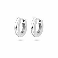 Gerhodineerd Zilveren Klapoorringen - 15,5x3mm - 925 Zilver