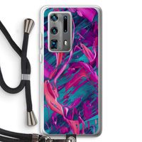 Pink Clouds: Huawei P40 Pro Plus Transparant Hoesje met koord