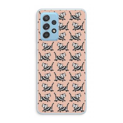 Zwarte poes: Samsung Galaxy A73 Transparant Hoesje