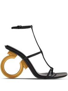 Ferragamo sandales Aglalia à talon Gancini - Noir