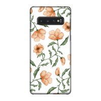 Peachy flowers: Samsung Galaxy S10 4G Volledig Geprint Hoesje