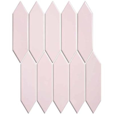 The Mosaic Factory Paris Mozaiek Tegel Picket- Roze Porselein Geglazuurd 255x315 mm