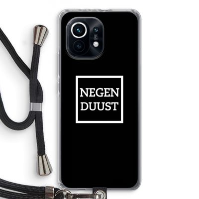 Negenduust black: Xiaomi Mi 11 Transparant Hoesje met koord