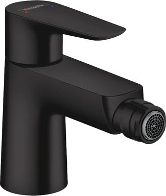 Hansgrohe Talis E ééngreeps bidetmengkraan met PopUp trekwaste, mat zwart