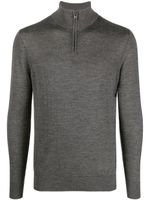 Emporio Armani pull zippé à col montant - Gris