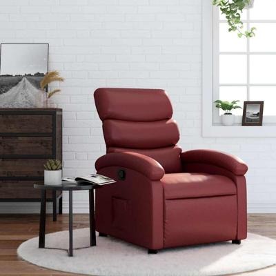 Fauteuil verstelbaar kunstleer wijnrood