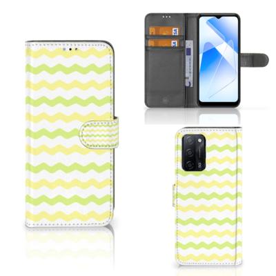 OPPO A16/A16s/A54s | Telefoon Hoesje | Waves Yellow | Portemonnee hoesje