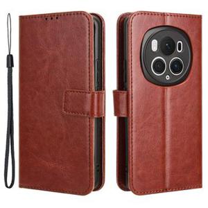 Honor Magic6 Pro Portemonnee Hoesje met Magnetische Sluiting - Bruin