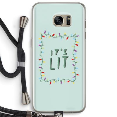 It's Lit: Samsung Galaxy S7 Edge Transparant Hoesje met koord