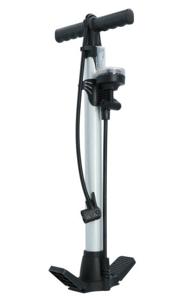 Dresco Fietspomp manometer 52 cm dunlop, presta, schrader ventiel zilver