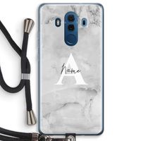 Ivory Marble: Huawei Mate 10 Pro Transparant Hoesje met koord