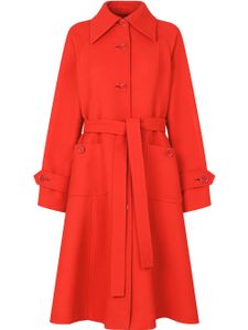 Dolce & Gabbana trench ceinturé à coupe évasée - Rouge