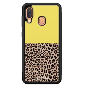 Samsung Galaxy A40 hoesje - Luipaard geel