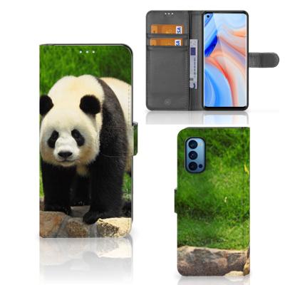 OPPO Reno 4 Pro 5G | Telefoonhoesje | Met pasjeshouder | Panda