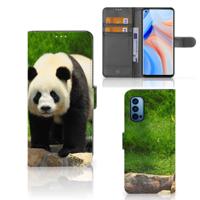 OPPO Reno 4 Pro 5G | Telefoonhoesje | Met pasjeshouder | Panda