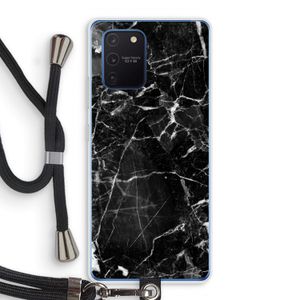 Zwart Marmer 2: Samsung Galaxy Note 10 Lite Transparant Hoesje met koord