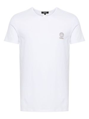Versace t-shirt à logo imprimé - Blanc