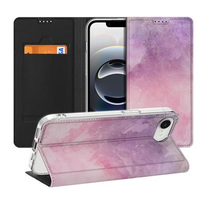 Bookcase voor Apple iPhone 16e Pink Purple Paint