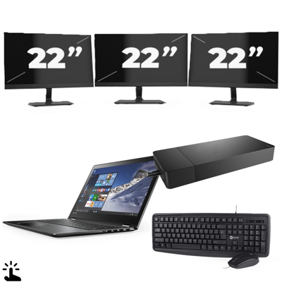 Microsoft Surface Laptop 4 - Intel Core i7-11e Generatie - 13 inch - Touch - 16GB RAM - 256GB SSD - Windows 11 Home + 3x 22 inch Monitor