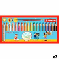 Kleurpotloden Stabilo Multicolour 18 Onderdelen (2 Stuks)