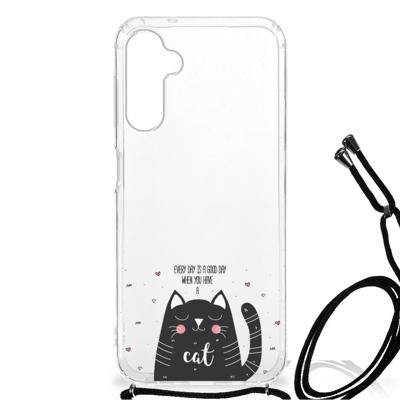 Samsung Galaxy A14 5G Stevig | Bumper Hoesje | Cat Good Day Samsung Galaxy A14 5G Stevig | Bumper Hoesje | Cat Good Day