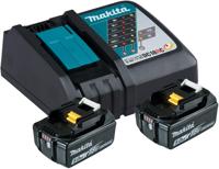 Makita accessoires starterset - 2x accu bl1850b 18v 5,0ah + dc18rc acculader 197570-9