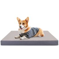 Nobleza Orthopedische Hondenkussen Wasbaar - Hondenbed - Maat M: 75 x 50 x 8 cm - Grijs - thumbnail