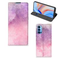 Bookcase OPPO Reno4 Pro 5G Pink Purple Paint