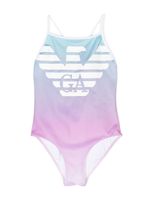 Emporio Armani Kids maillot de bain à logo imprimé - Rose