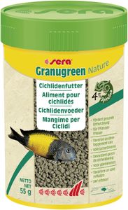 Sera Granugreen Nature Cichlidenvoer - 100 ml (55g) - Natuurlijk, Carotenoïdenrijk, Zonder Toevoegingen