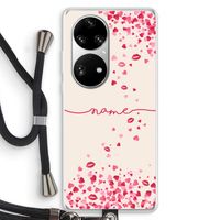 Hartjes en kusjes: Huawei P50 Pro Transparant Hoesje met koord Hartjes en kusjes: Huawei P50 Pro Transparant Hoesje met koord