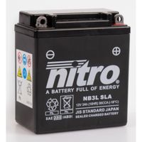 NITRO Gesloten batterij onderhoudsvrij, Batterijen voor motor & scooter, NB3L-SLA - thumbnail