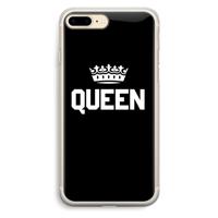 Queen zwart: iPhone 7 Plus Transparant Hoesje