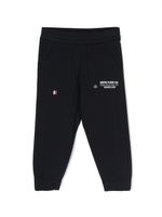 Moncler Enfant pantalon de jogging à slogan imprimé - Bleu - thumbnail