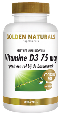 Golden Naturals Vitamine D3 75mcg Capsules