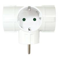 Plug Adapter Silver Electronics 9153 3500W Wit 220 V