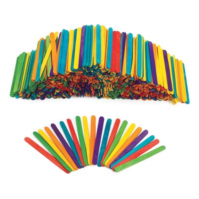 Colorations gekleurde houten knutselstokjes, 1000st.