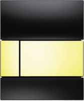 TECE Square II urinoir drukplaat glas zwart toetsen goud