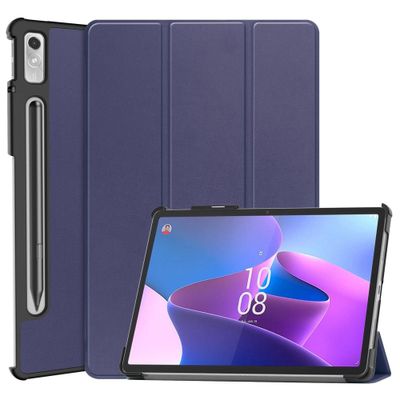 Lunso - Lenovo Tab P11 Pro Gen 2 (2e generatie) - Tri-Fold Bookcase hoes - Donkerblauw