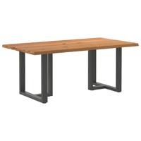 Eettafel rechthoekig 180x100x74 cm massief eikenhout lichtbruin