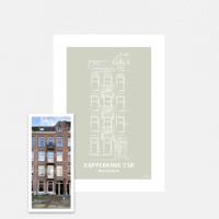 Persoonlijke illustratie met kleur A4 Staand Zonder Lijst Sage