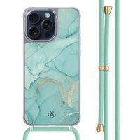 iPhone 15 Pro Max hoesje met mint koord - Touch of mint