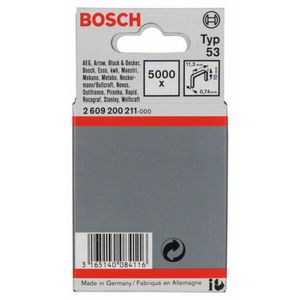 Bosch Accessories 2609200211 Nieten met fijn draad Type 53 5000 stuk(s) Afm. (l x b) 10 mm x 11.4 mm