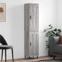 Hoge kast 34,5x34x180 cm bewerkt hout grijs sonoma eikenkleurig