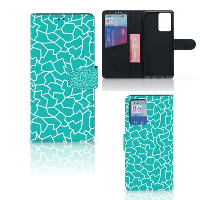 Xiaomi Redmi Note 10 Pro Hoesje Cracks Blue | Portemonnee hoesje