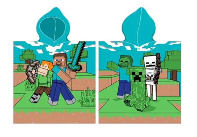 Minecraft poncho 50 x 115 cm - katoen