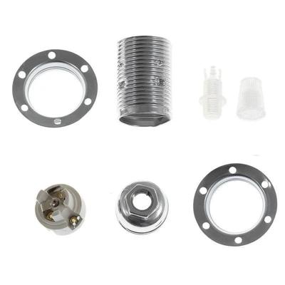 E14 fitting Nikkel lamphouder metaal met trekontlaster