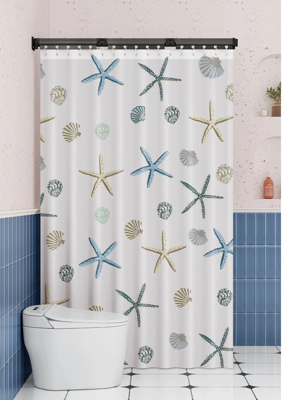 InvisibleFold Nordic Opvouwbare Badkamer Douchegordijnset InvisibleFold Nordic Opvouwbare Badkamer Douchegordijnset